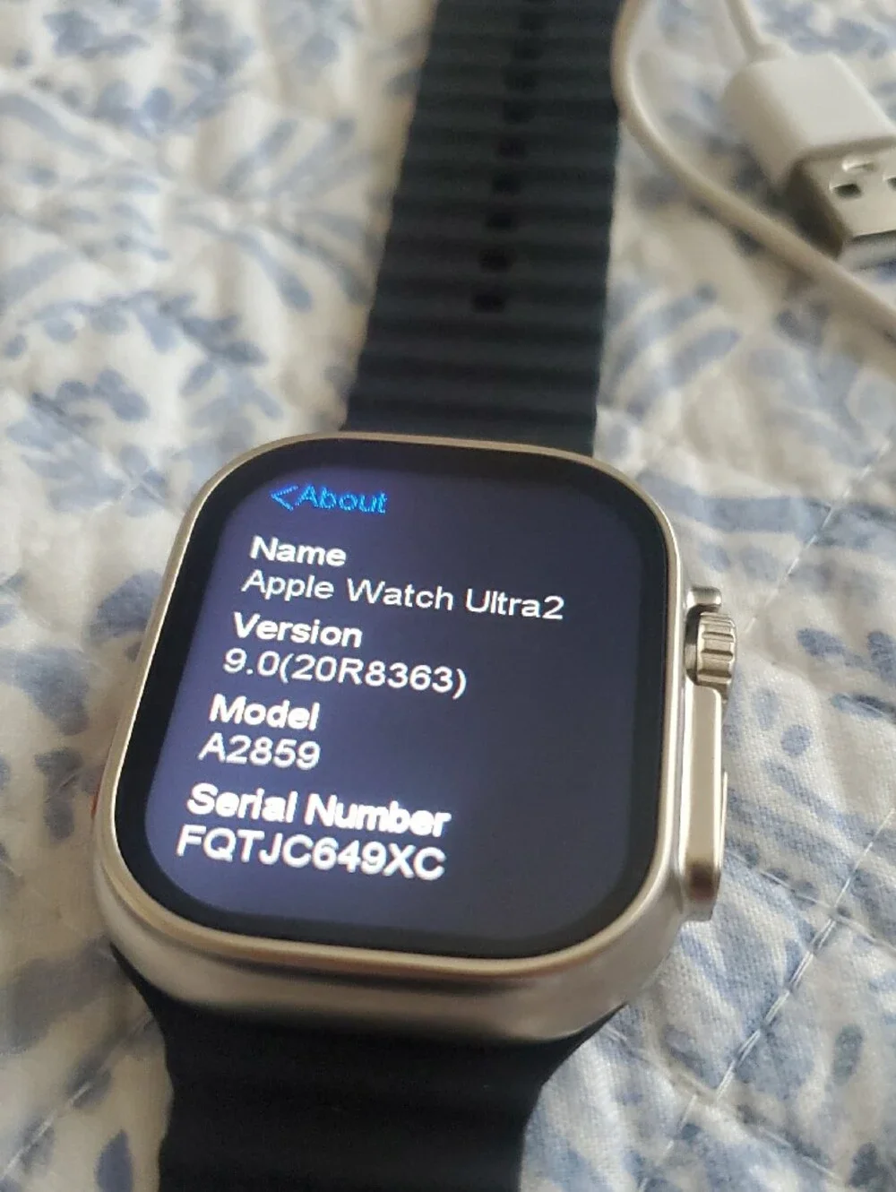 Apple Watch Ultra 2 Version 9.0 Titanium Ceramic Case Saphire Crystal Dive 40M